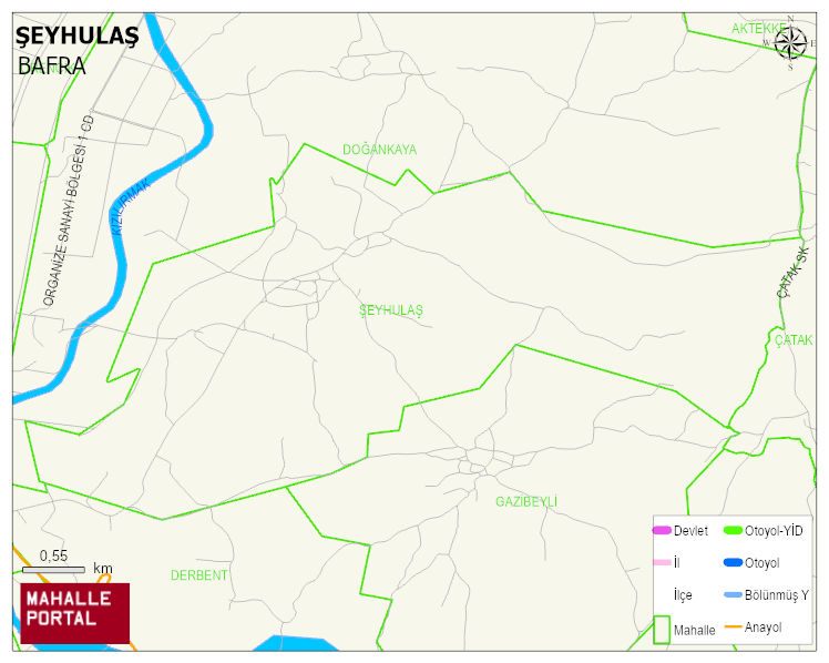 ŞEYHULAŞ Mahallesi Haritası | Dağlar, Ovalar ve Akarsu Bilgileri