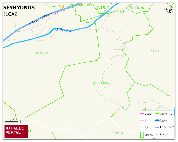 ŞEYHYUNUS Köyü Haritası | İnteraktif Köy ve Mahalle Sınırları