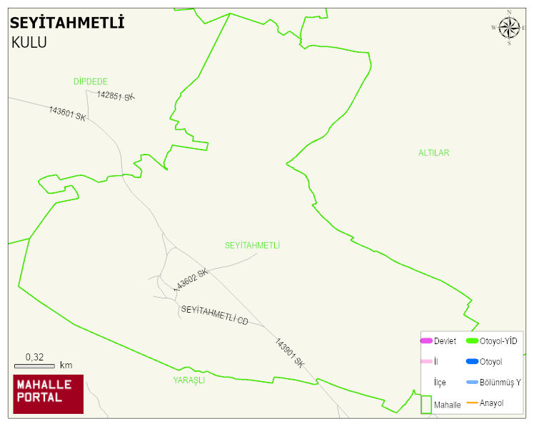 SEYİTAHMETLİ Mahallesi Haritası | Detaylı Köy ve Mahalle Görünümü