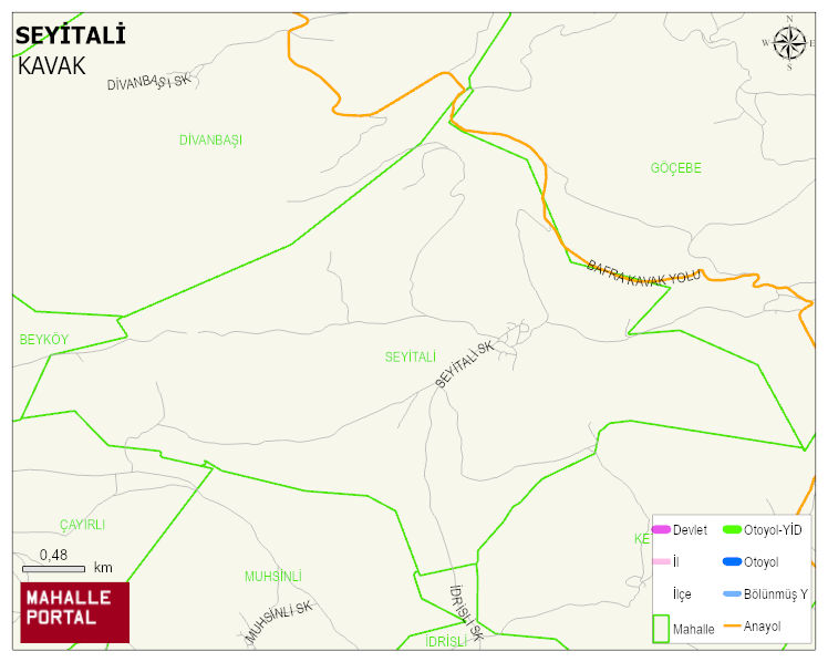 SEYİTALİ Mahallesi Haritası | Yükselti ve Doğa Özellikleri