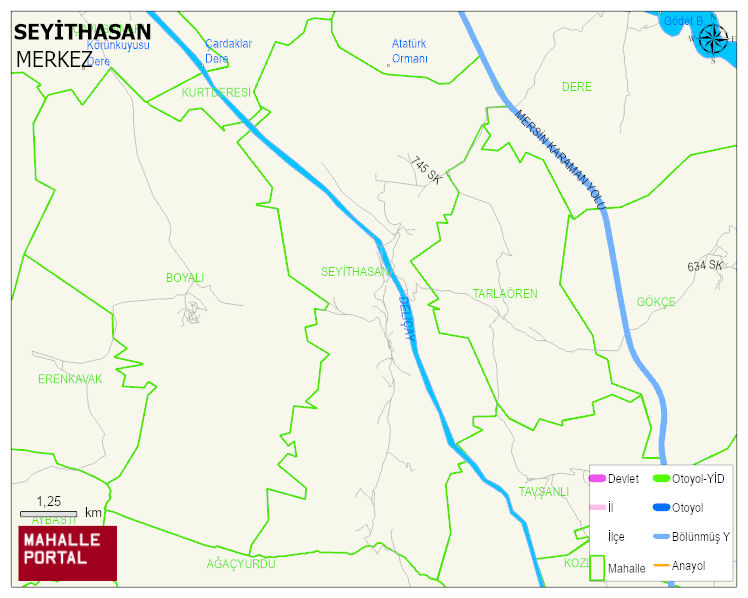 SEYİTHASAN Köyü Haritası | Coğrafi Yapı ve Detaylı Haritası
