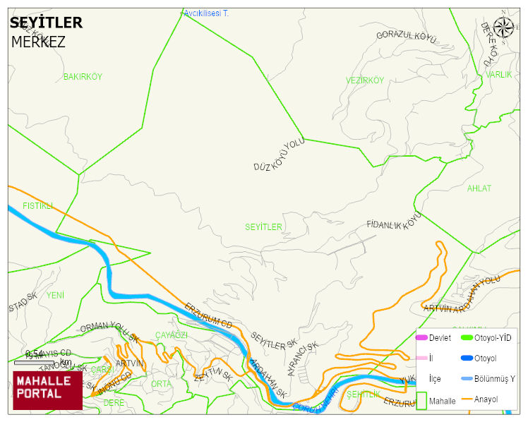 SEYİTLER Köyü Haritası | İnteraktif Köy ve Mahalle Sınırları