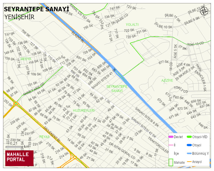 SEYRANTEPE SANAYİ Mahallesi Haritası | Mahalle ve Köy Sınırı
