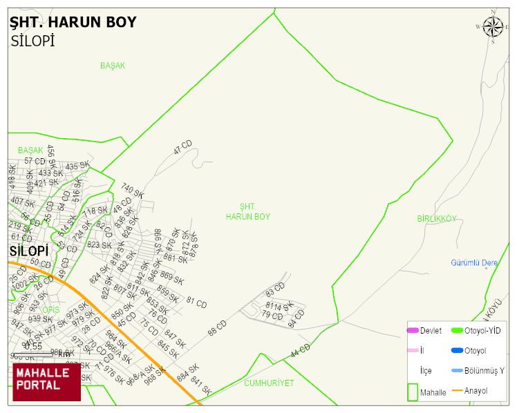ŞHT. HARUN BOY Mahallesi Haritası | Detaylı Köy ve Mahalle Görünümü