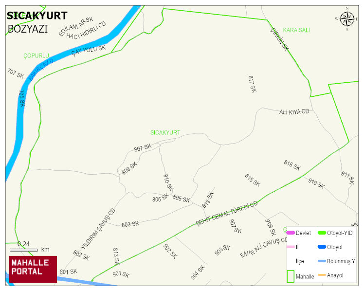 SICAKYURT Mahallesi Haritası | İnteraktif Köy ve Mahalle Sınırları