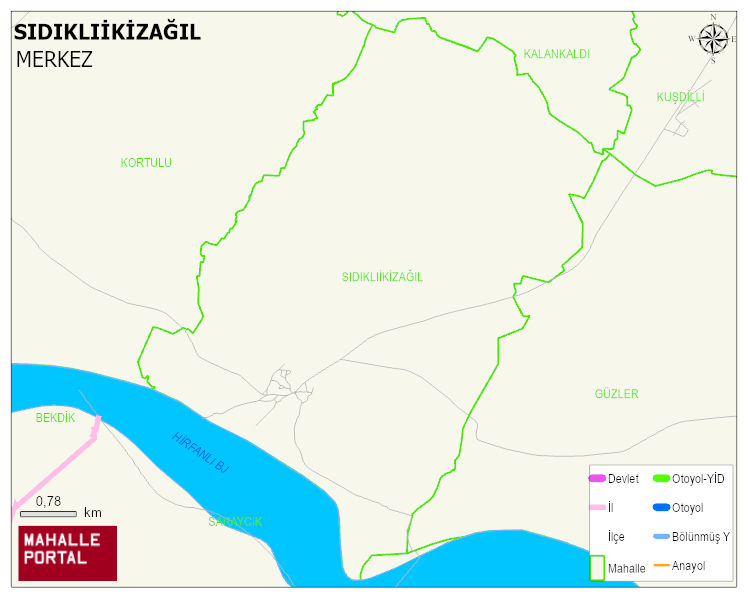 SIDIKLIİKİZAĞIL Köyü Haritası | Sayısal Bölge Görünümü