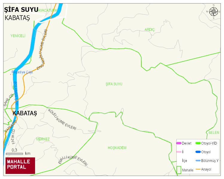 ŞİFA SUYU Mahallesi Haritası | Güncel Mahalle ve Köy Haritası