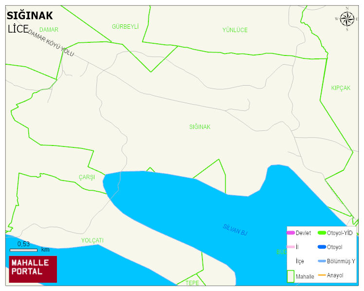 SIĞINAK Mahallesi Haritası | Detaylı Köy ve Mahalle Görünümü
