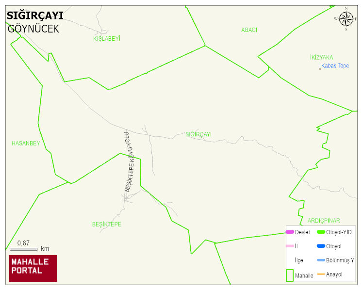 SIĞIRÇAYI Köyü Haritası | Mahalle Sokak Haritası