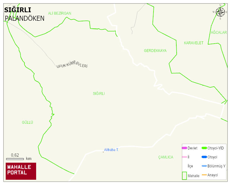 SIĞIRLI Mahallesi Haritası | Mahalle ve Köy Sınırı