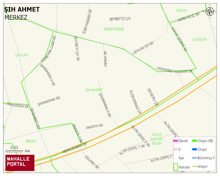 ŞIH AHMET Mahallesi Haritası | Sayısal Bölge Görünümü