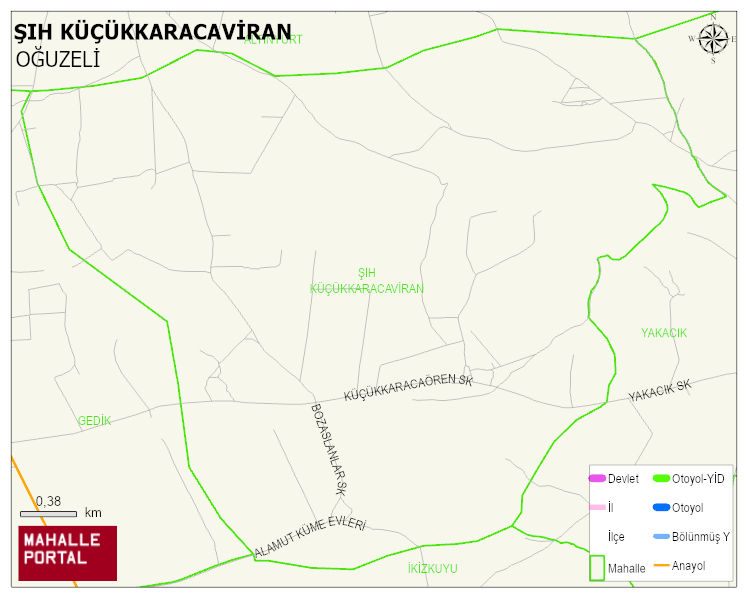 ŞIH KÜÇÜKKARACAVİRAN Mahallesi Haritası | Uydu Görüntüsü ve Harita Detayları