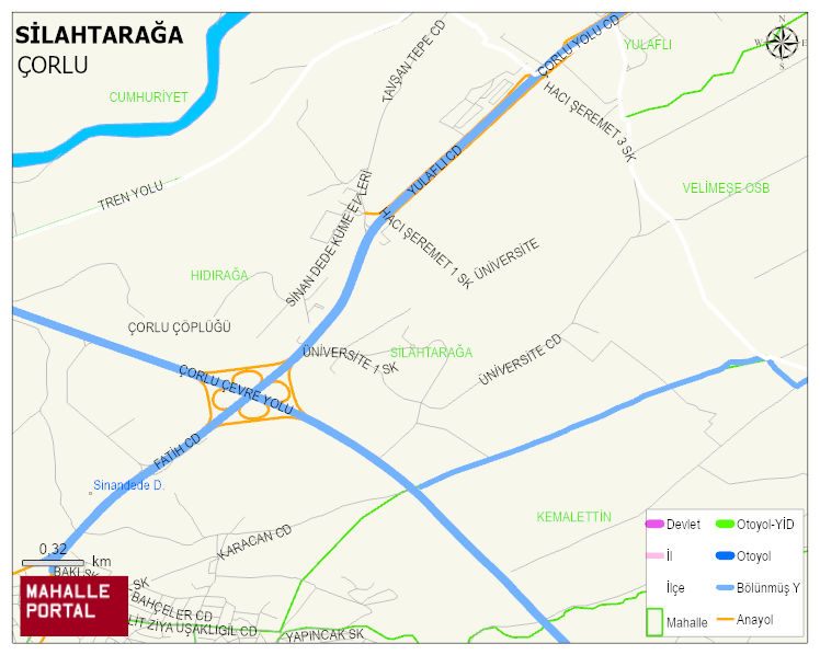 SİLAHTARAĞA Mahallesi Haritası | İnteraktif Köy ve Mahalle Sınırları