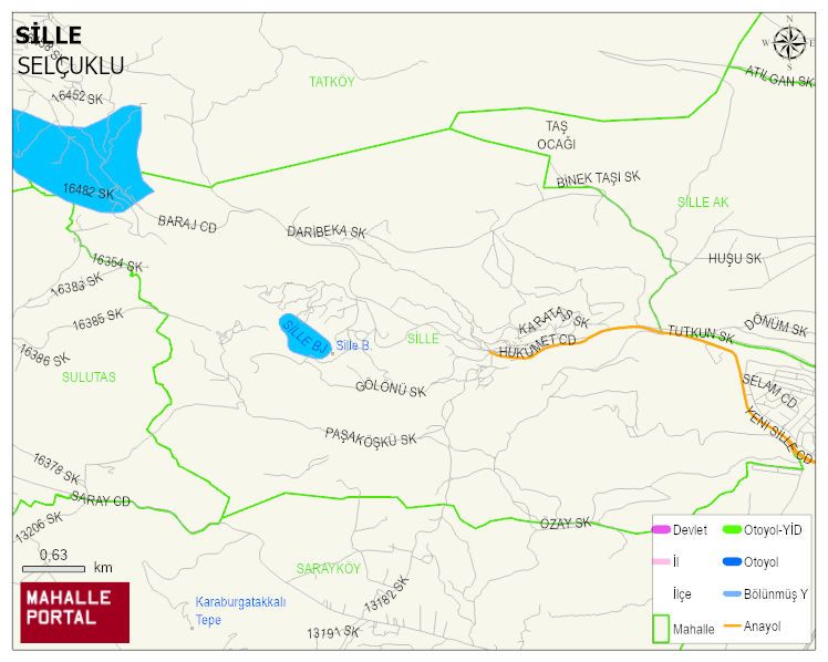 SİLLE Mahallesi Haritası | Güncel Mahalle ve Köy Haritası
