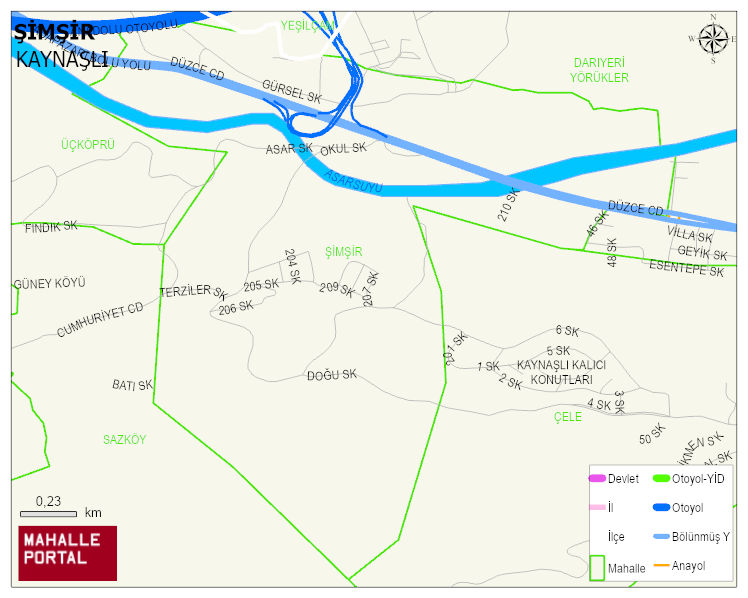 ŞİMŞİR Mahallesi Haritası | Güncel Mahalle ve Köy Haritası