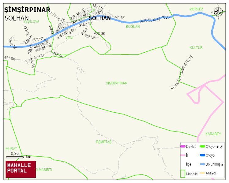 ŞİMŞİRPINAR Köyü Haritası | Coğrafi Yapı ve Detaylı Haritası