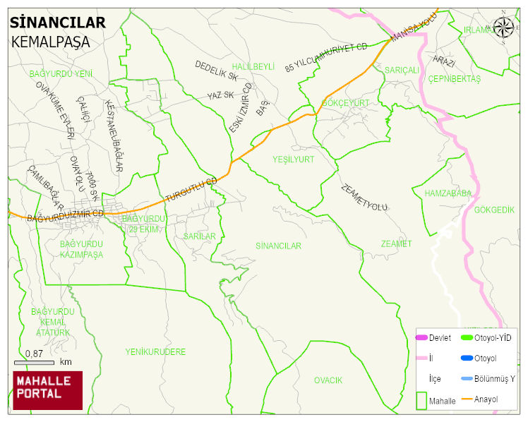 SİNANCILAR Mahallesi Haritası | Mahalle Sokak Haritası