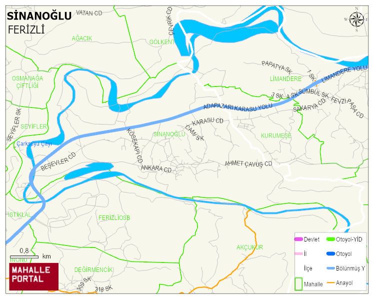 SİNANOĞLU Mahallesi Haritası | Güncel Mahalle ve Köy Haritası