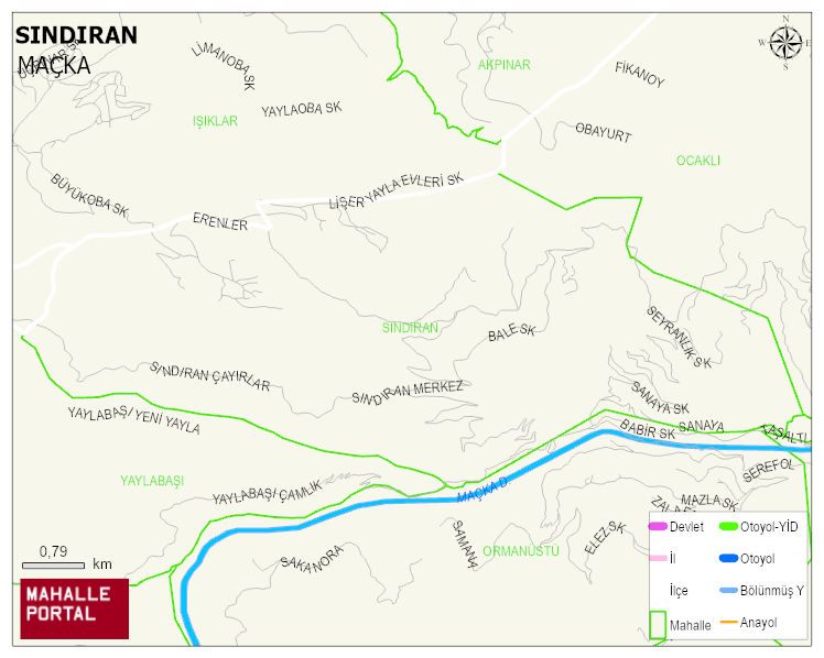 SINDIRAN Mahallesi Haritası | Dağlar, Ovalar ve Akarsu Bilgileri
