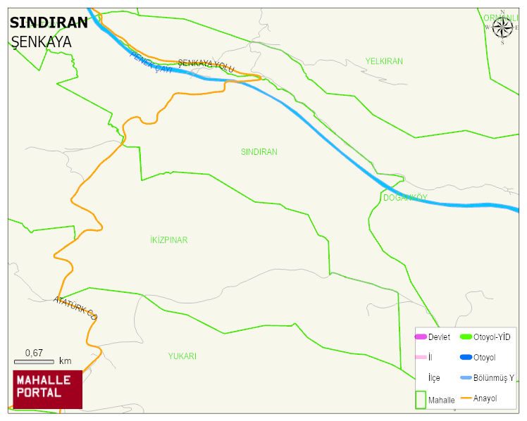 SINDIRAN Mahallesi Haritası | Güncel Mahalle ve Köy Haritası