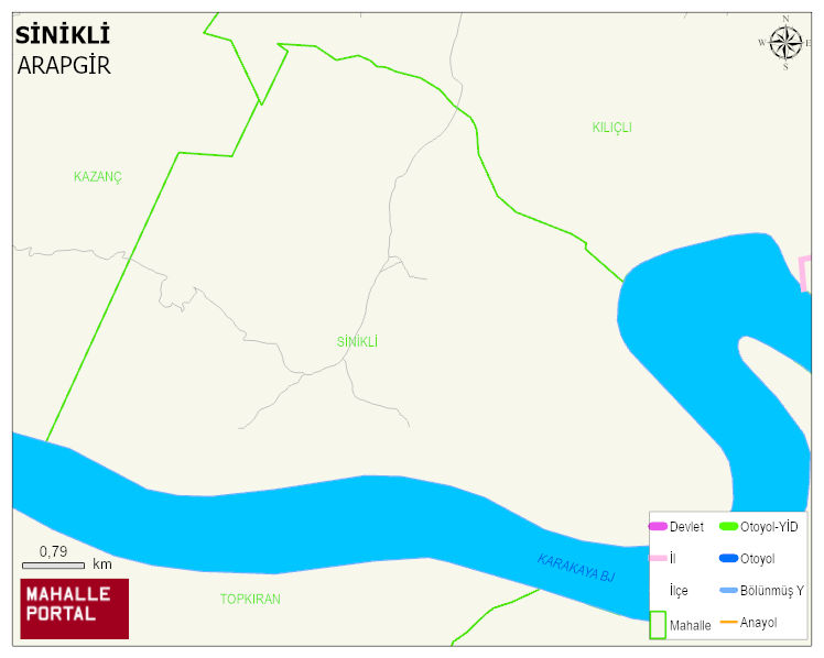 SİNİKLİ Mahallesi Haritası | Güncel Mahalle ve Köy Haritası