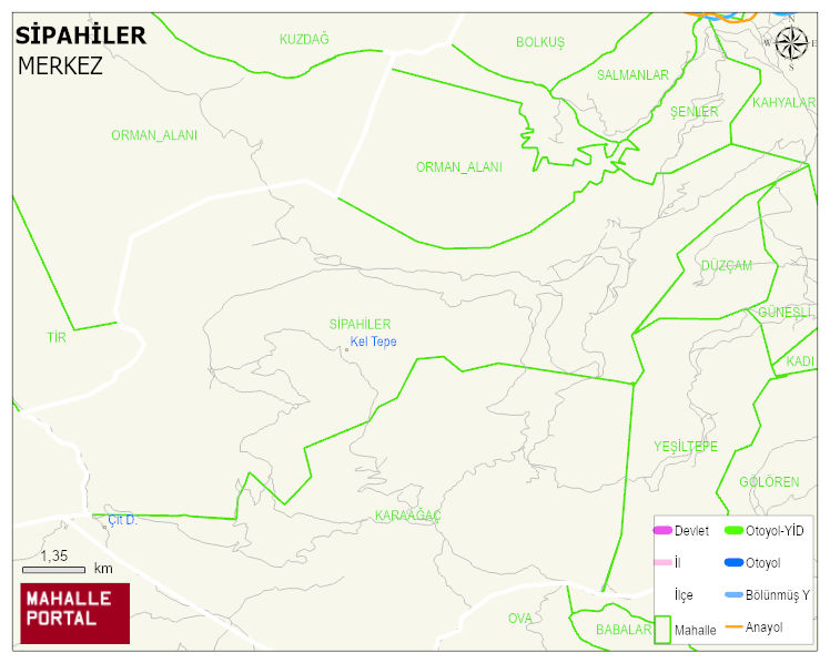 SİPAHİLER Köyü Haritası | Güncel Mahalle ve Köy Haritası