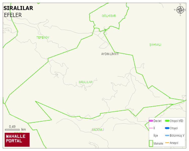 SIRALILAR Mahallesi Haritası | Dağlar, Ovalar ve Akarsu Bilgileri