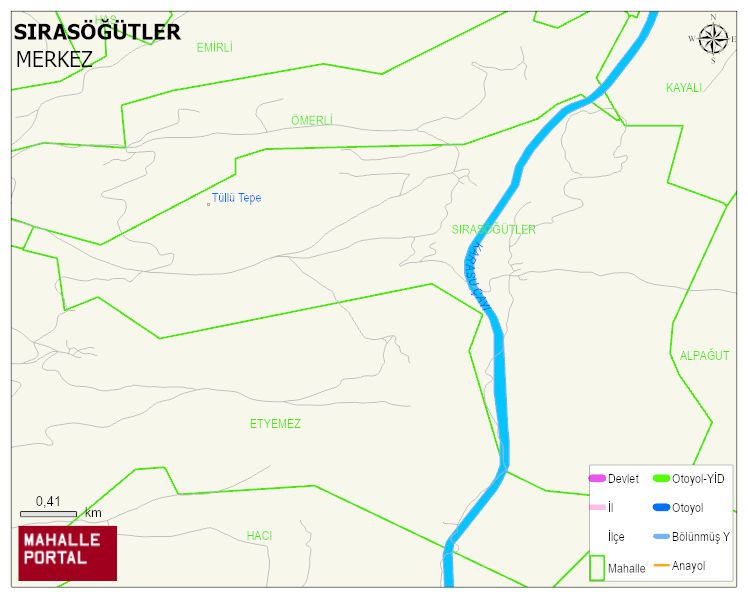 SIRASÖĞÜTLER Köyü Haritası | Güncel Mahalle ve Köy Haritası