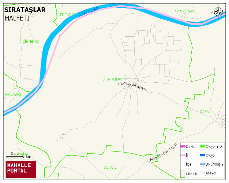SIRATAŞLAR Mahallesi Haritası | Coğrafi Yapı ve Detaylı Haritası