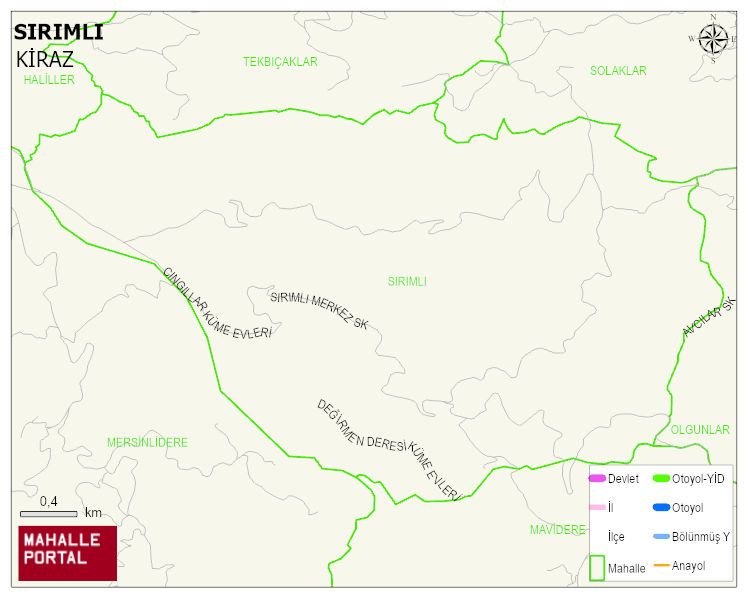 SIRIMLI Mahallesi Haritası | Dağlar, Ovalar ve Akarsu Bilgileri