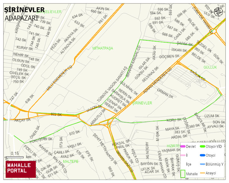 ŞİRİNEVLER Mahallesi Haritası | Güncel Mahalle ve Köy Haritası