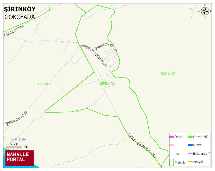 ŞİRİNKÖY Köyü Haritası | Detaylı Köy ve Mahalle Görünümü