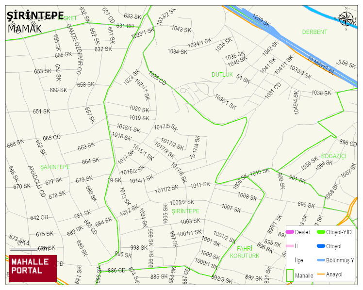 ŞİRİNTEPE Mahallesi Haritası | Sayısal Bölge Görünümü