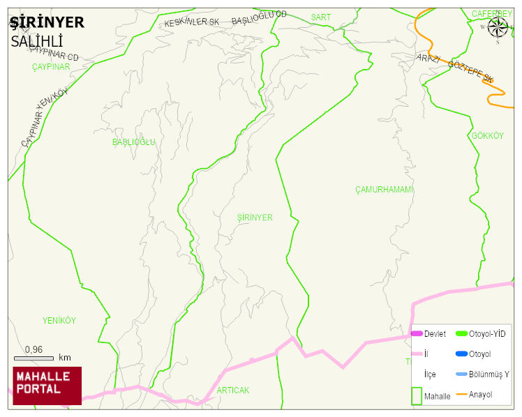ŞİRİNYER Mahallesi Haritası | Detaylı Köy ve Mahalle Görünümü