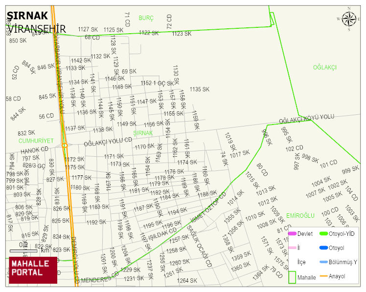 ŞIRNAK Mahallesi Haritası | İnteraktif Köy ve Mahalle Sınırları