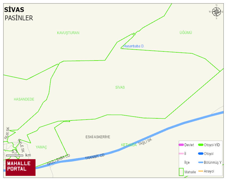 SİVAS Mahallesi Haritası | Mahalle ve Köy Sınırı
