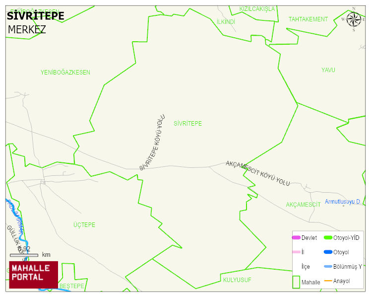 SİVRİTEPE Köyü Haritası | Detaylı Köy ve Mahalle Görünümü