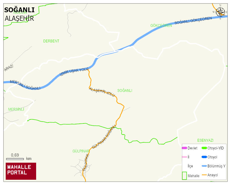 SOĞANLI Mahallesi Haritası | Sayısal Bölge Görünümü