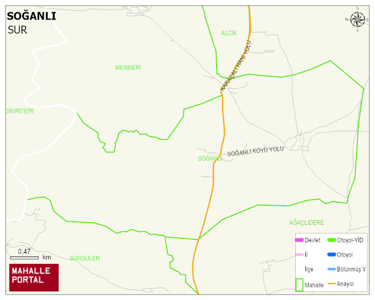 SOĞANLI Mahallesi Haritası | Dağlar, Ovalar ve Akarsu Bilgileri