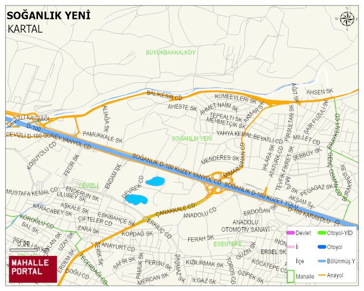SOĞANLIK YENİ Mahallesi Haritası | Yükselti ve Doğa Özellikleri