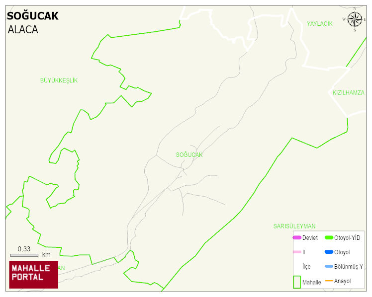 SOĞUCAK Köyü Haritası | Yükselti ve Doğa Özellikleri