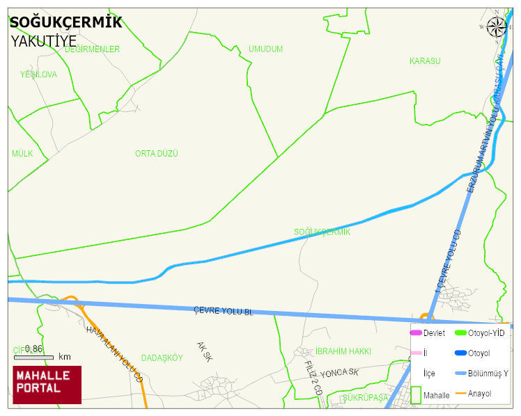 SOĞUKÇERMİK Mahallesi Haritası | Güncel Mahalle ve Köy Haritası
