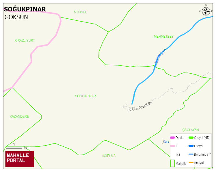 SOĞUKPINAR Mahallesi Haritası | İnteraktif Köy ve Mahalle Sınırları