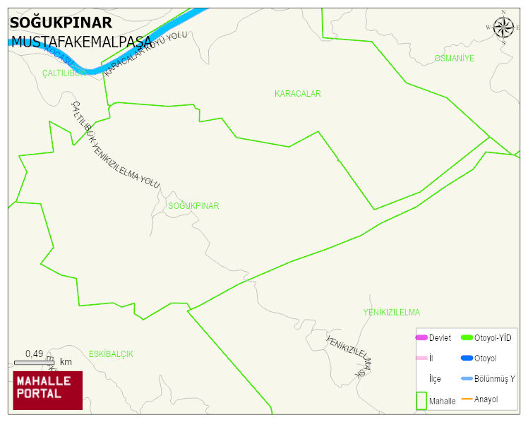 SOĞUKPINAR Mahallesi Haritası | Detaylı Köy ve Mahalle Görünümü