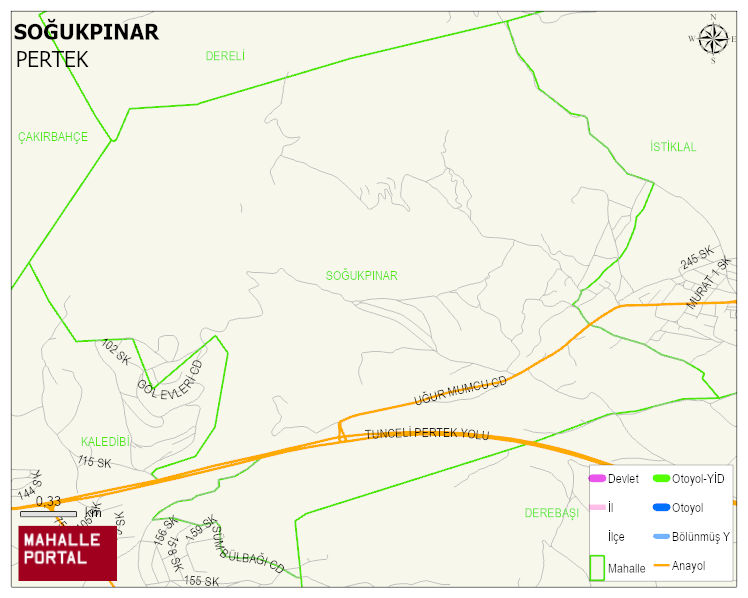 SOĞUKPINAR Mahallesi Haritası | Yükselti ve Doğa Özellikleri