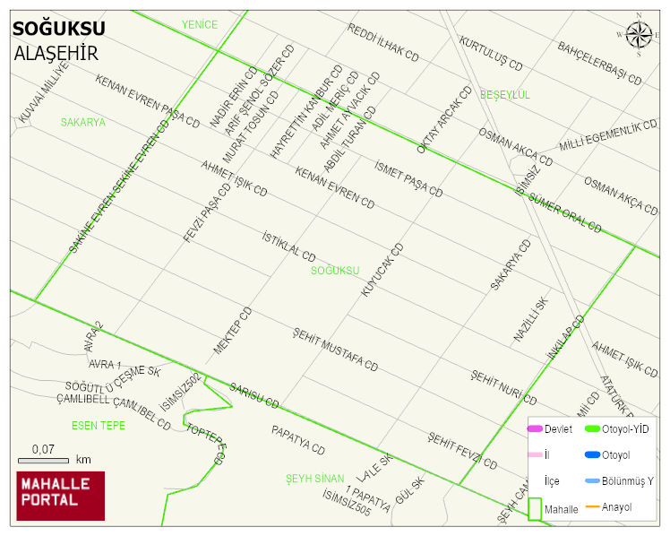 SOĞUKSU Mahallesi Haritası | Coğrafi Yapı ve Detaylı Haritası