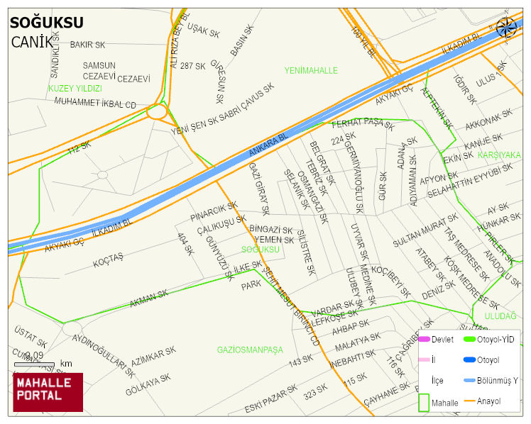 SOĞUKSU Mahallesi Haritası | Yükselti ve Doğa Özellikleri