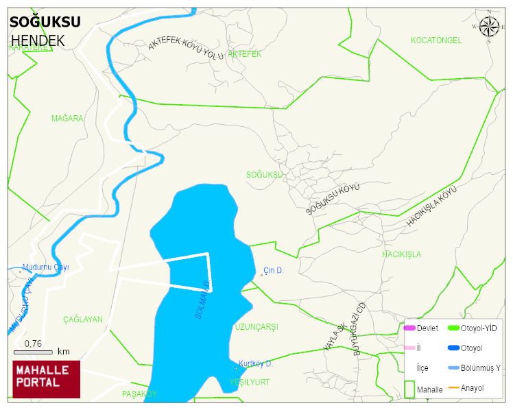 SOĞUKSU Mahallesi Haritası | Dağlar, Ovalar ve Akarsu Bilgileri