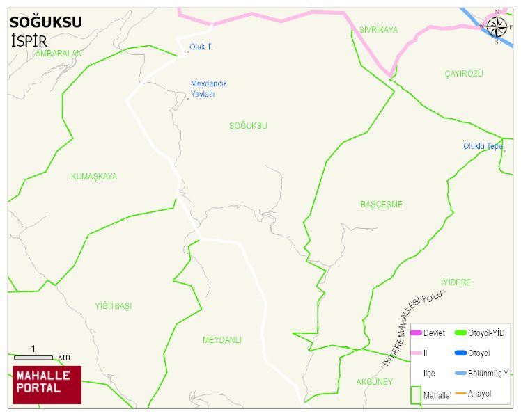 SOĞUKSU Mahallesi Haritası | Coğrafi Yapı ve Detaylı Haritası