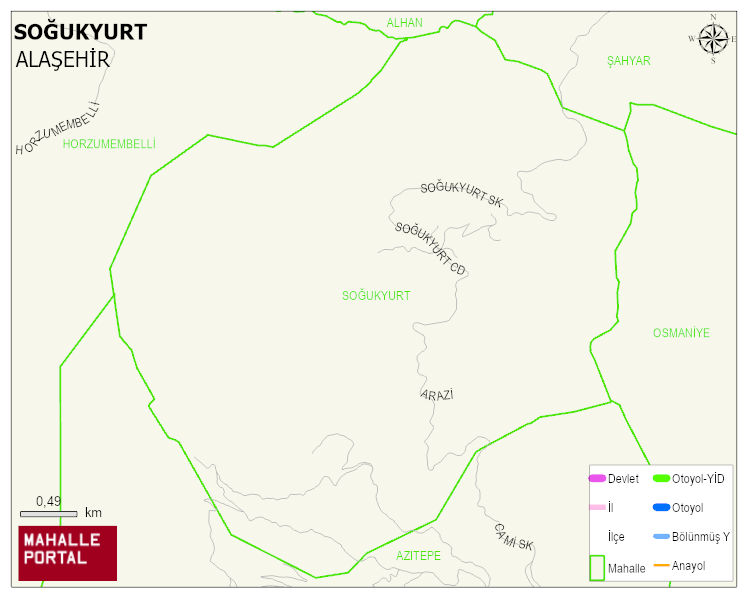 SOĞUKYURT Mahallesi Haritası | Sayısal Bölge Görünümü